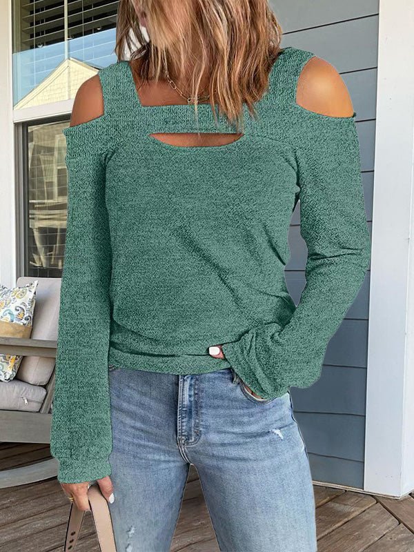 Amsoin Sexy Off Shoulder Long Sleeve T-Shirt