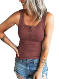 Amsoin Threaded Button Slim T-Shirt